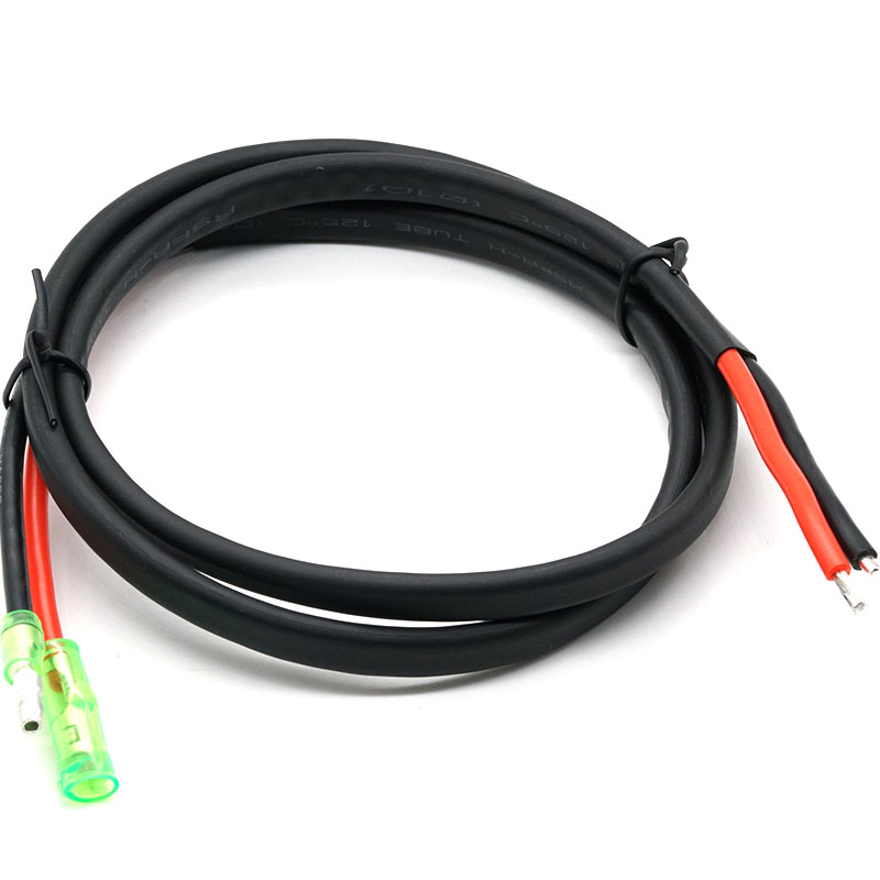 Teflon cable wire harness na may bullet plug na may sheath black red para sa mga elektronikong produktong napapasadyang